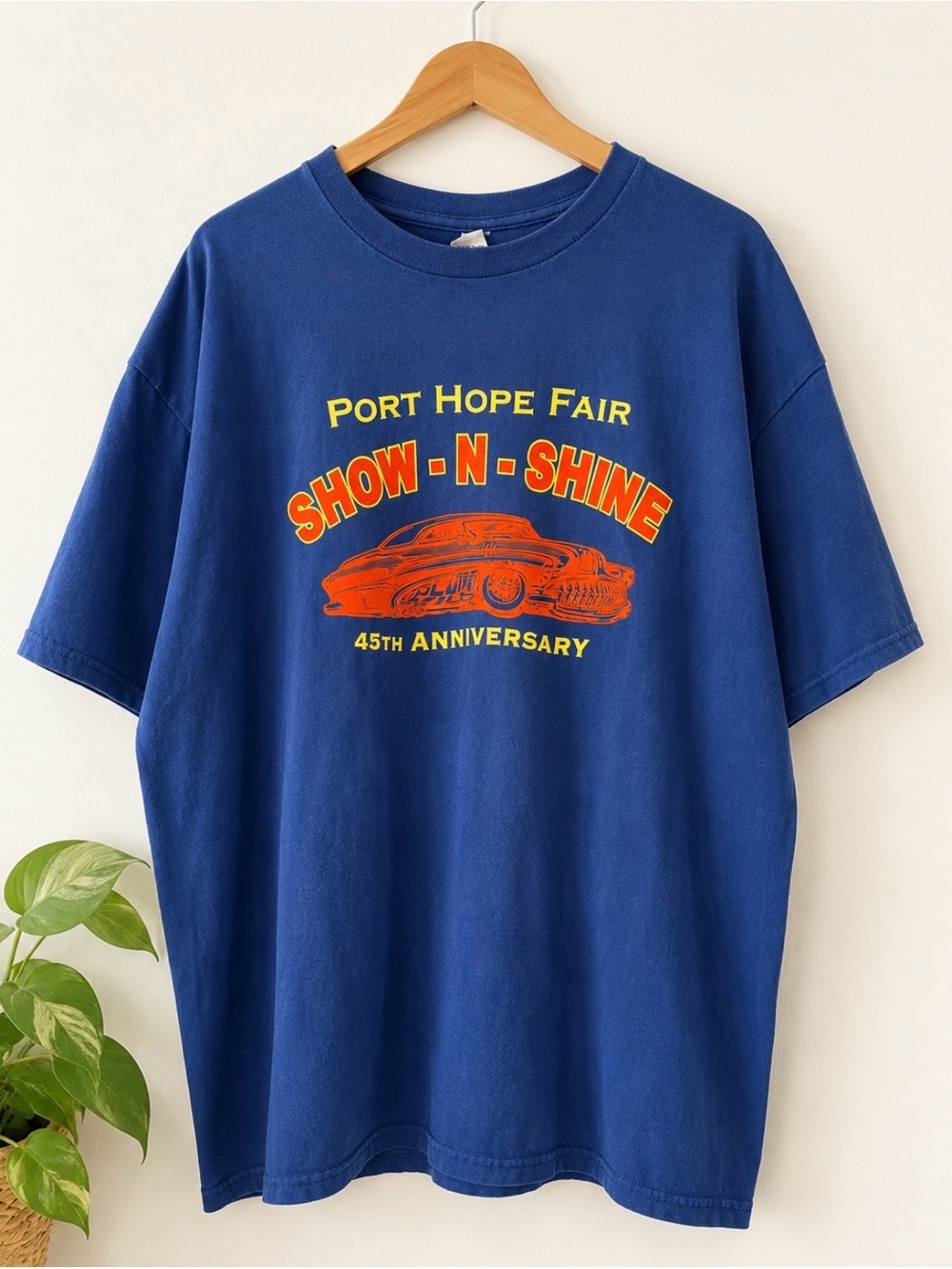 Port Hope Fair Show N Shine 45th Anniversary Graphic Tee Blue 2XL Y2K Vintage